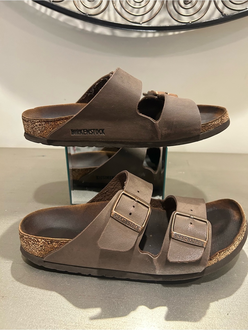 Birkenstock Men’s Two-Buckle Slide Sandals - Brown